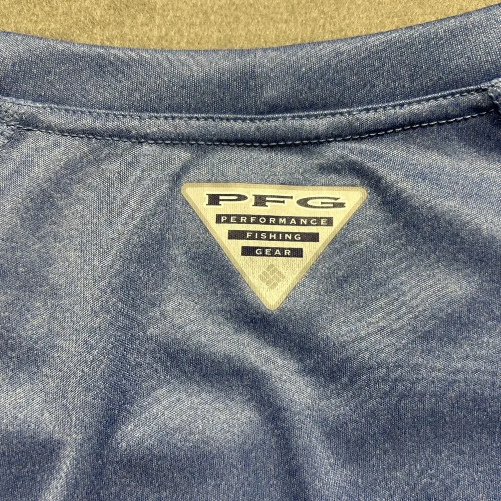 Columbia PFG Base Layer T-Shirt Men's Large Blue Lightweight L/S